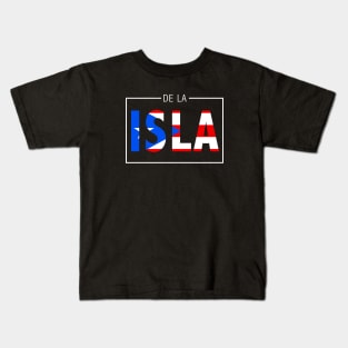 De La Isla Puerto Rico Proud Puerto Rican Flag Kids T-Shirt